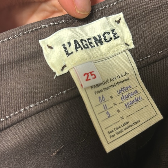 L’AGENCE | Wanda High Rise Wide Leg Cocoa Coated Jeans Size 25 NEW - Picture 6 of 8